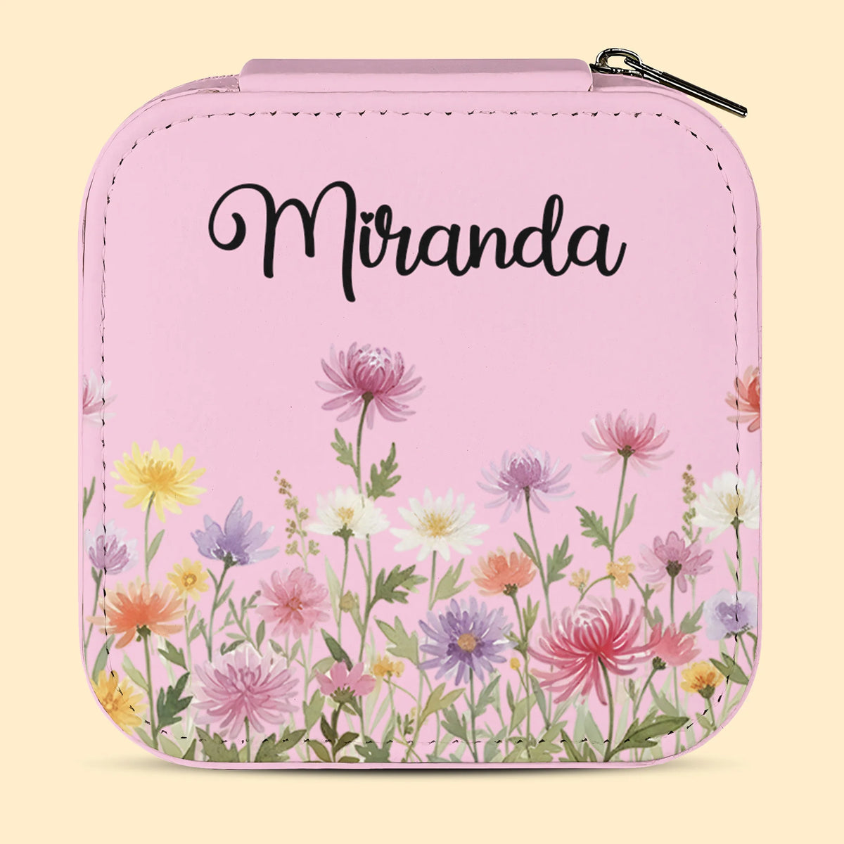 Custom Birth Flower & Name For Her, Daughter, Wife, Sister, Friend - Personalized Jewelry Box